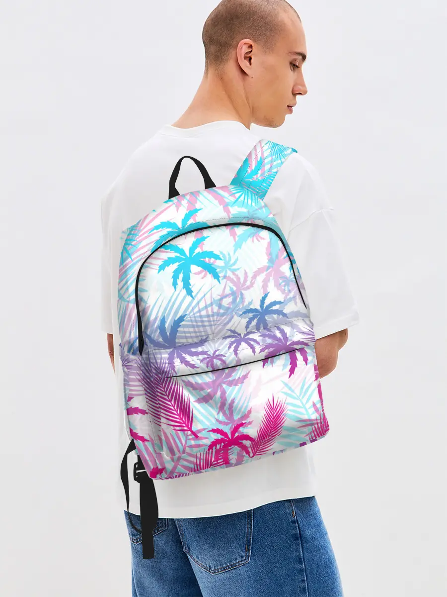 Рюкзак джинсовый / НЕОНОВЫЕ ПАЛЬМЫ