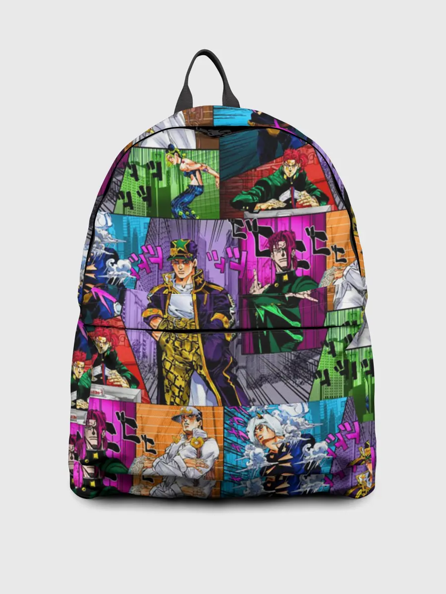 Рюкзак джинсовый / Паттерн джоджо кира спидвагон