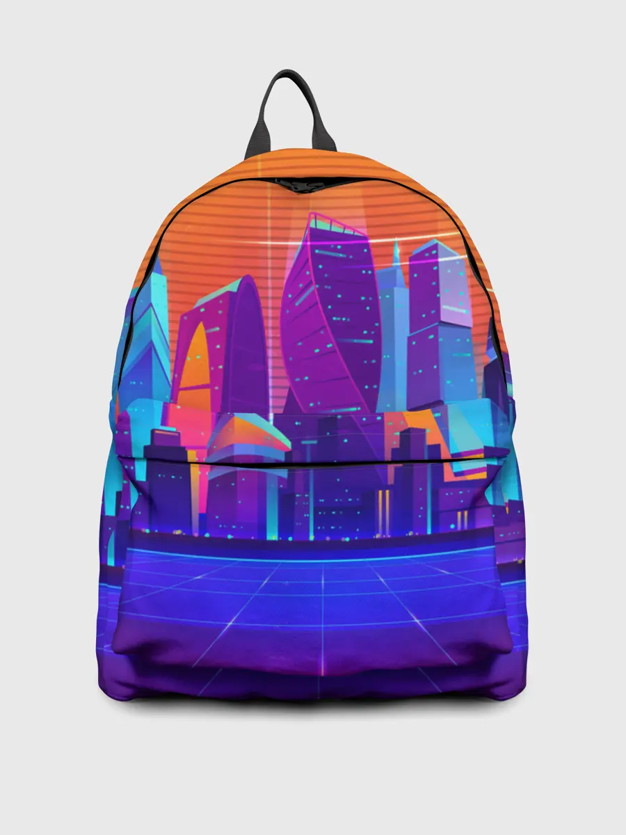 Рюкзак джинсовый / НЕОНОВЫЙ ГОРОД