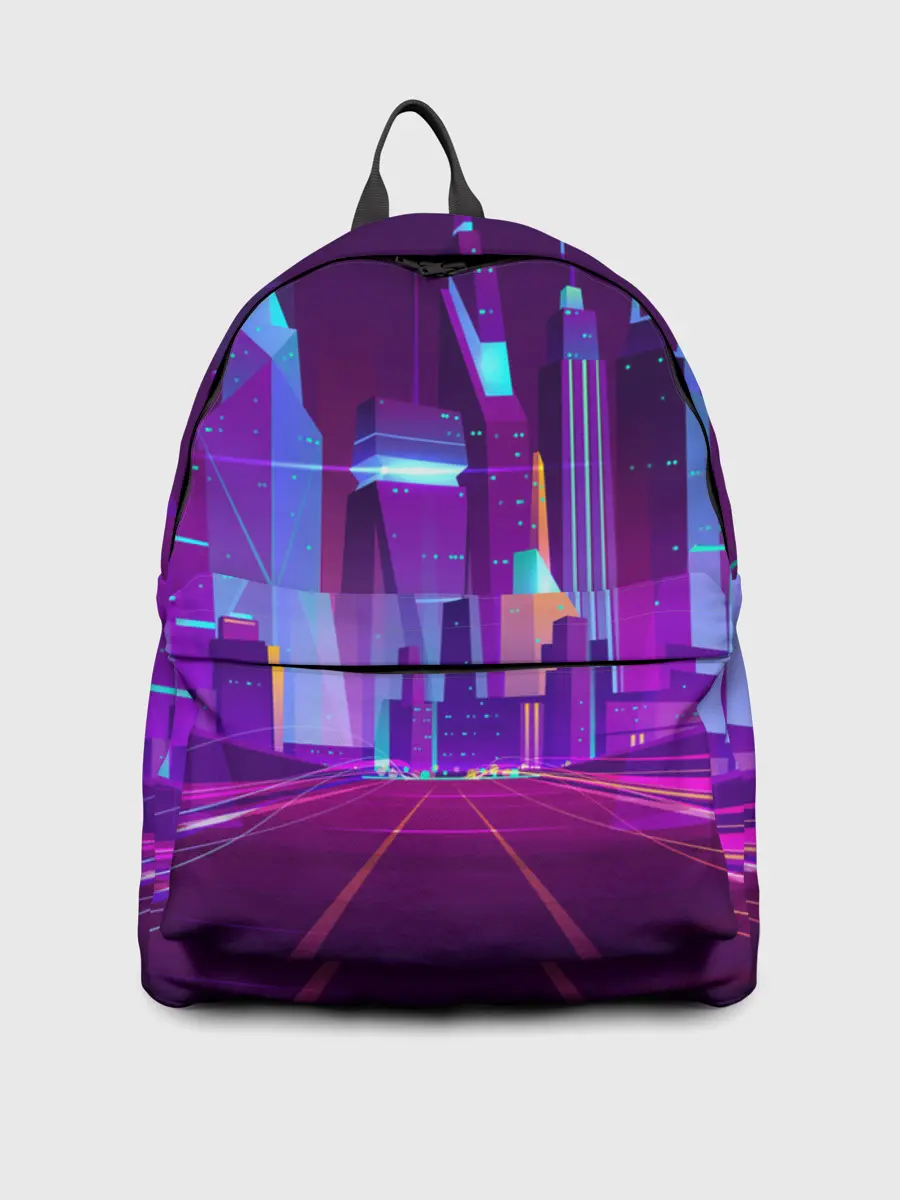 Рюкзак джинсовый / НЕОНОВЫЙ ГОРОД