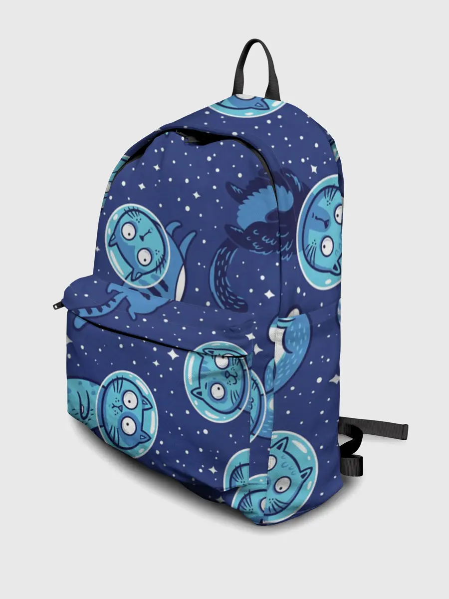 Рюкзак джинсовый / Кот Космонавт