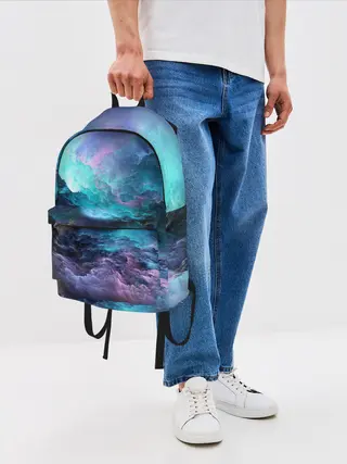 Рюкзак джинсовый / ФРАКТАЛЬНЫЙ КОСМОС | SPACE