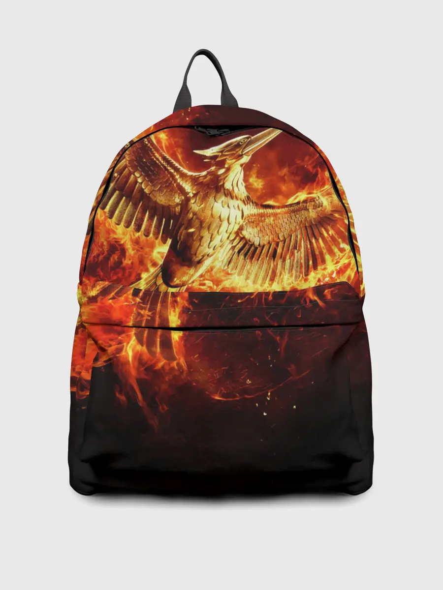 Рюкзак джинсовый / Феникс в огне