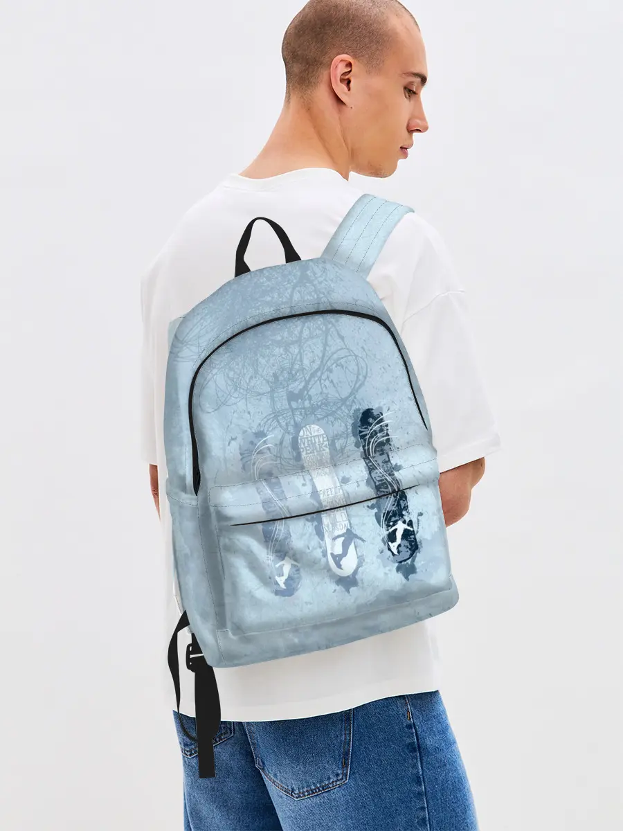 Рюкзак джинсовый / три сноуборда