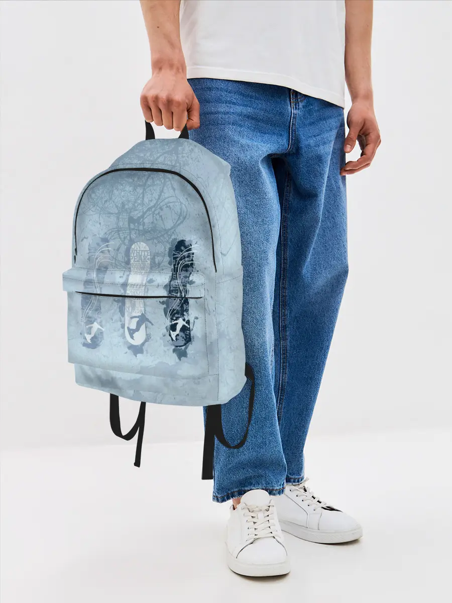 Рюкзак джинсовый / три сноуборда