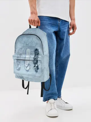 Рюкзак джинсовый / три сноуборда