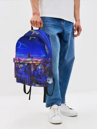 Рюкзак джинсовый / Сказочный город
