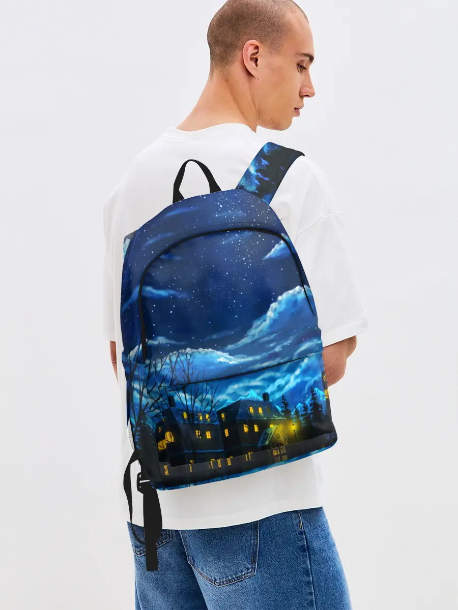 Рюкзак джинсовый / ЗИМНЯЯ НОЧЬ