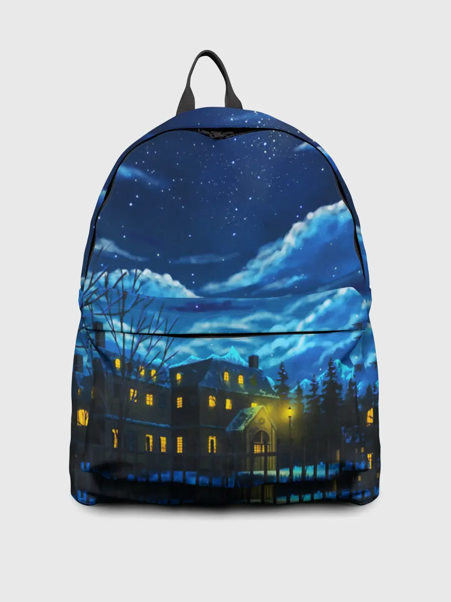 Рюкзак джинсовый / ЗИМНЯЯ НОЧЬ