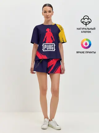Женская пижама с шортами / PUBG / ПАБГ