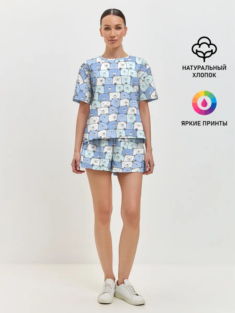 Женская пижама с шортами / МИШКИ
