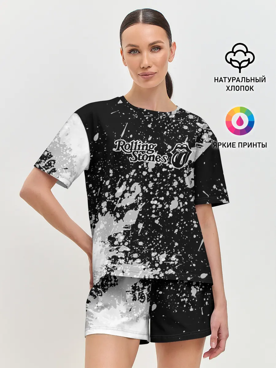 Женская пижама с шортами / Rolling Stones