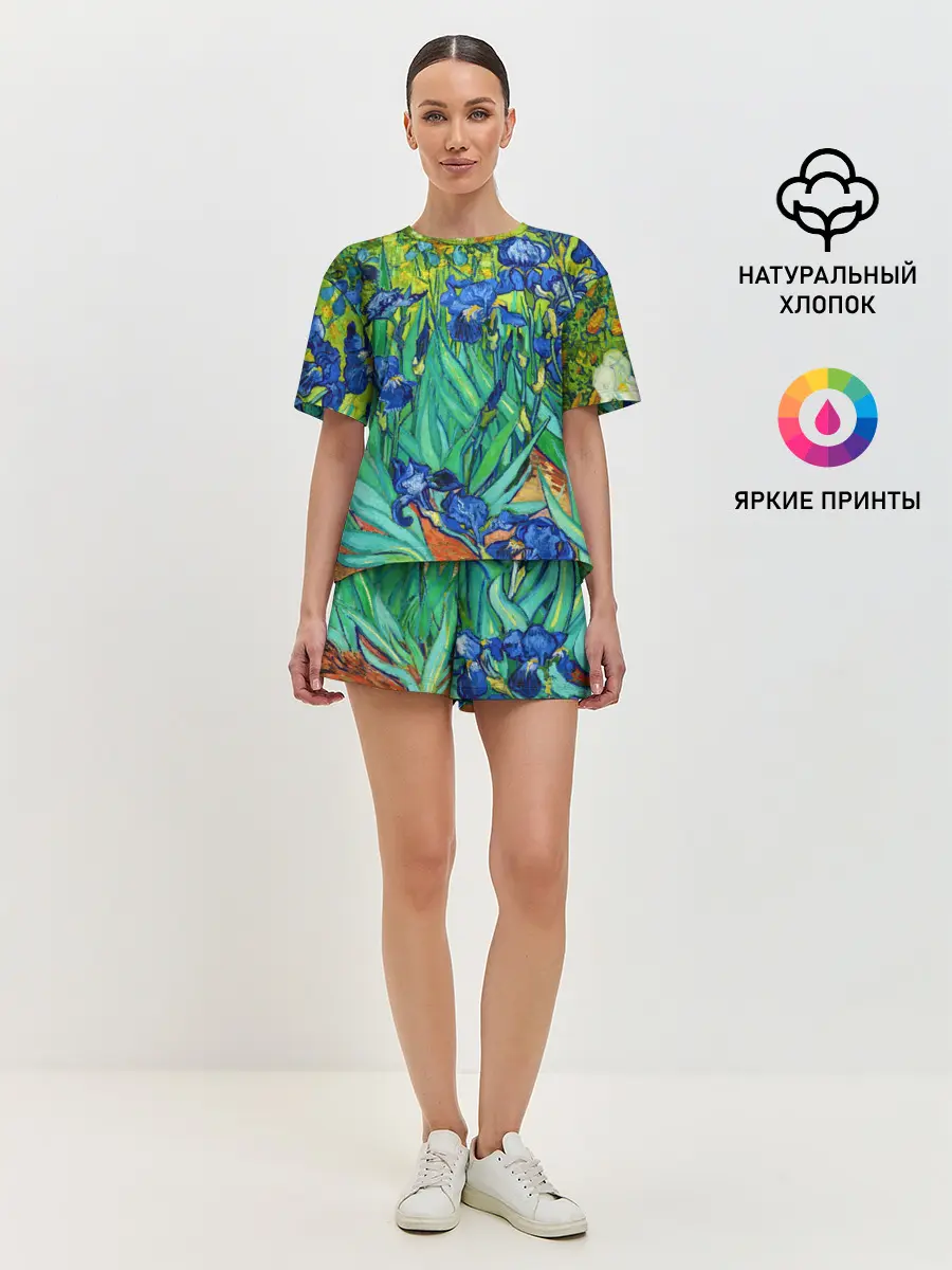 Женская пижама с шортами / Ирисы Ван Гога