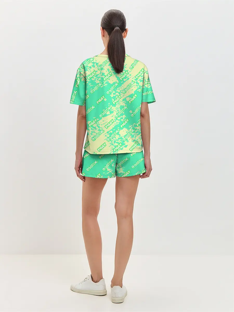 Женская пижама с шортами / Свинка Пигги из Roblox