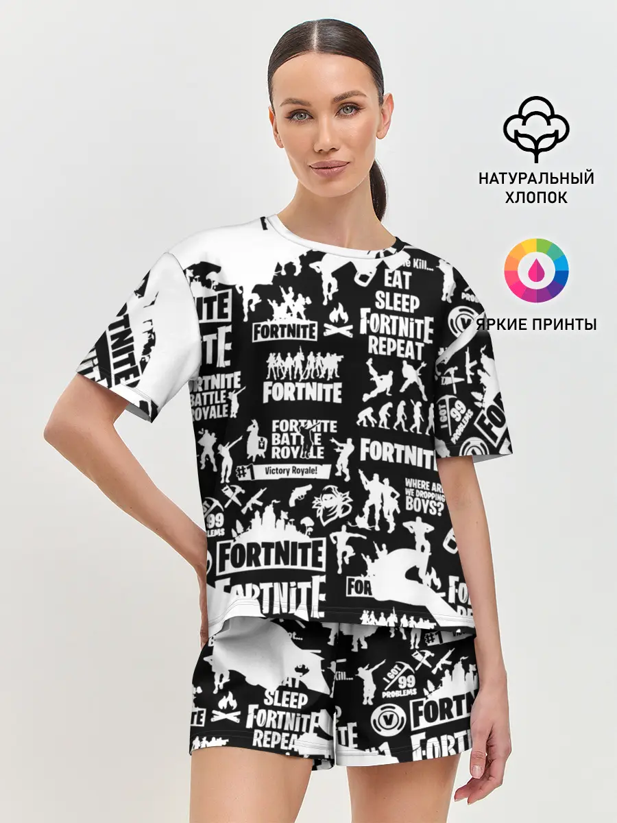 Женская пижама с шортами / Fortnite