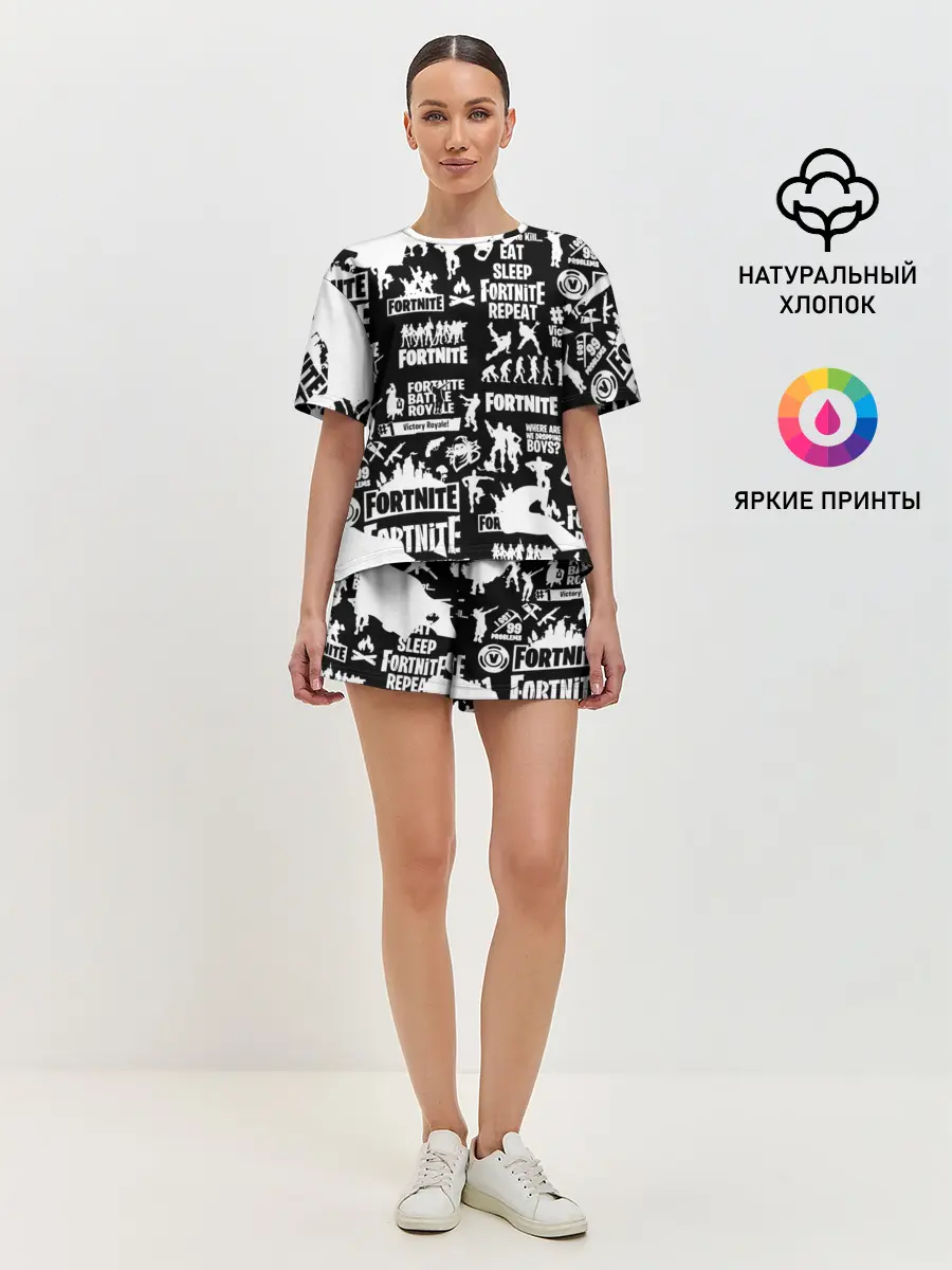 Женская пижама с шортами / Fortnite