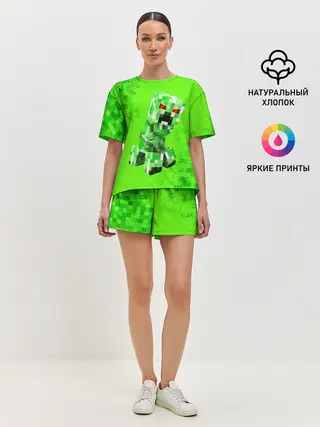 Женская пижама с шортами / MINECRAFT CREEPER