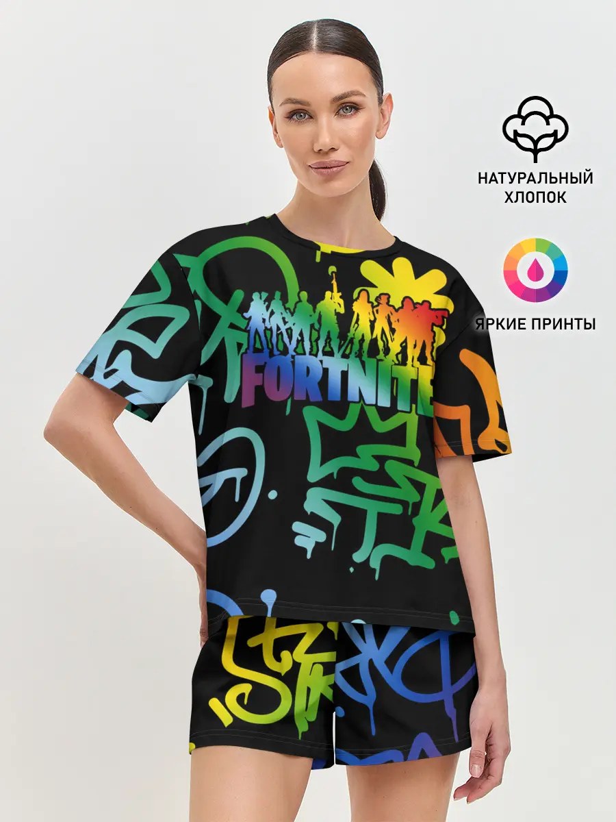 Женская пижама с шортами / Fortnite