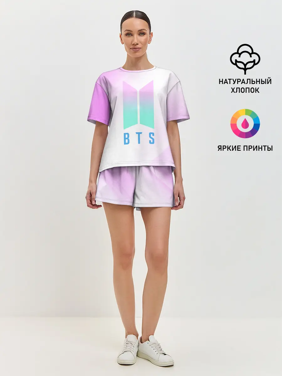 Женская пижама с шортами / BTS / БТС