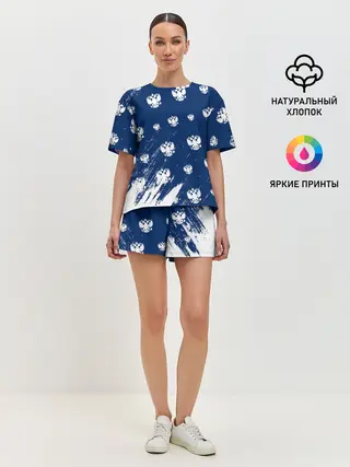 Женская пижама с шортами / RUSSIA / РОССИЯ