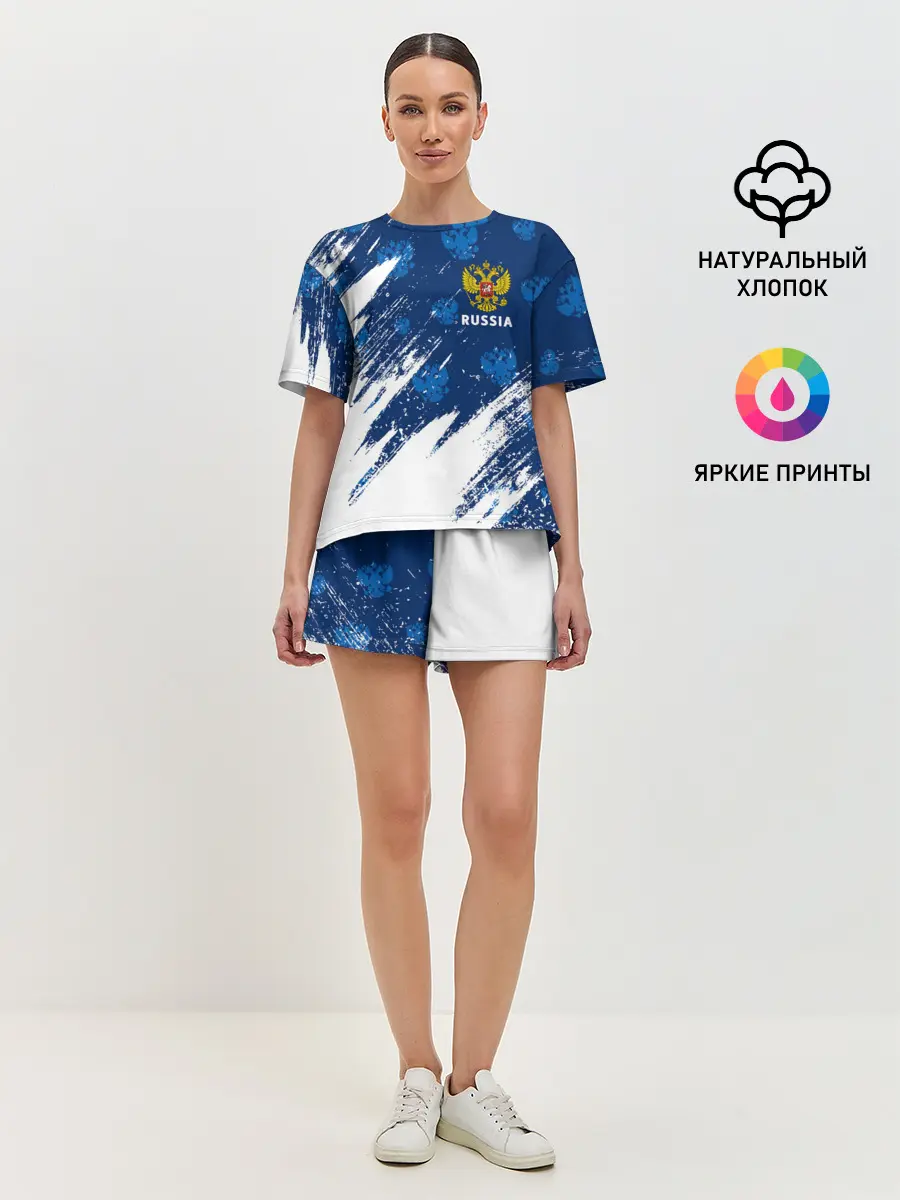 Женская пижама с шортами / RUSSIA / РОССИЯ