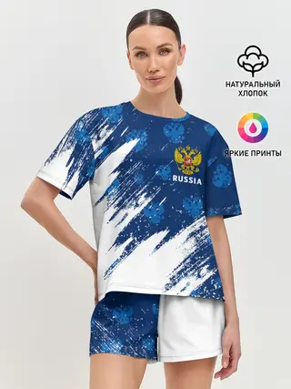 Женская пижама с шортами / RUSSIA / РОССИЯ