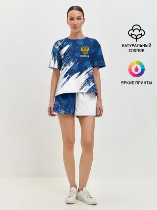 Женская пижама с шортами / RUSSIA / РОССИЯ