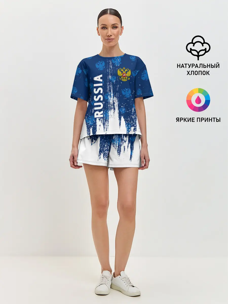 Женская пижама с шортами / RUSSIA / РОССИЯ