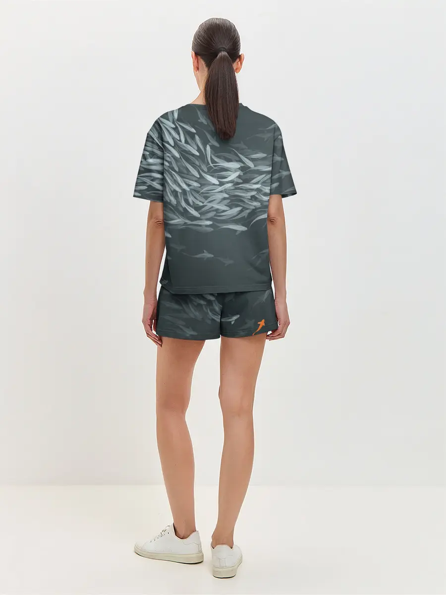 Женская пижама с шортами / Рыбы