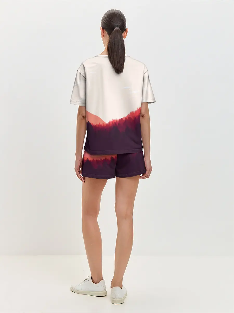 Женская пижама с шортами / Пейзаж №1