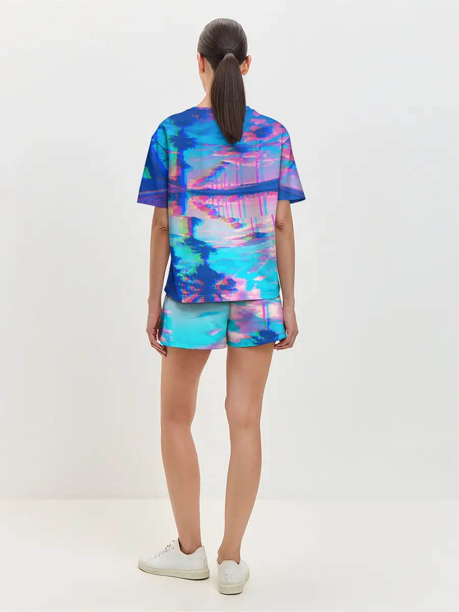 Женская пижама с шортами / ГАВАЙИ ГЛИТЧ