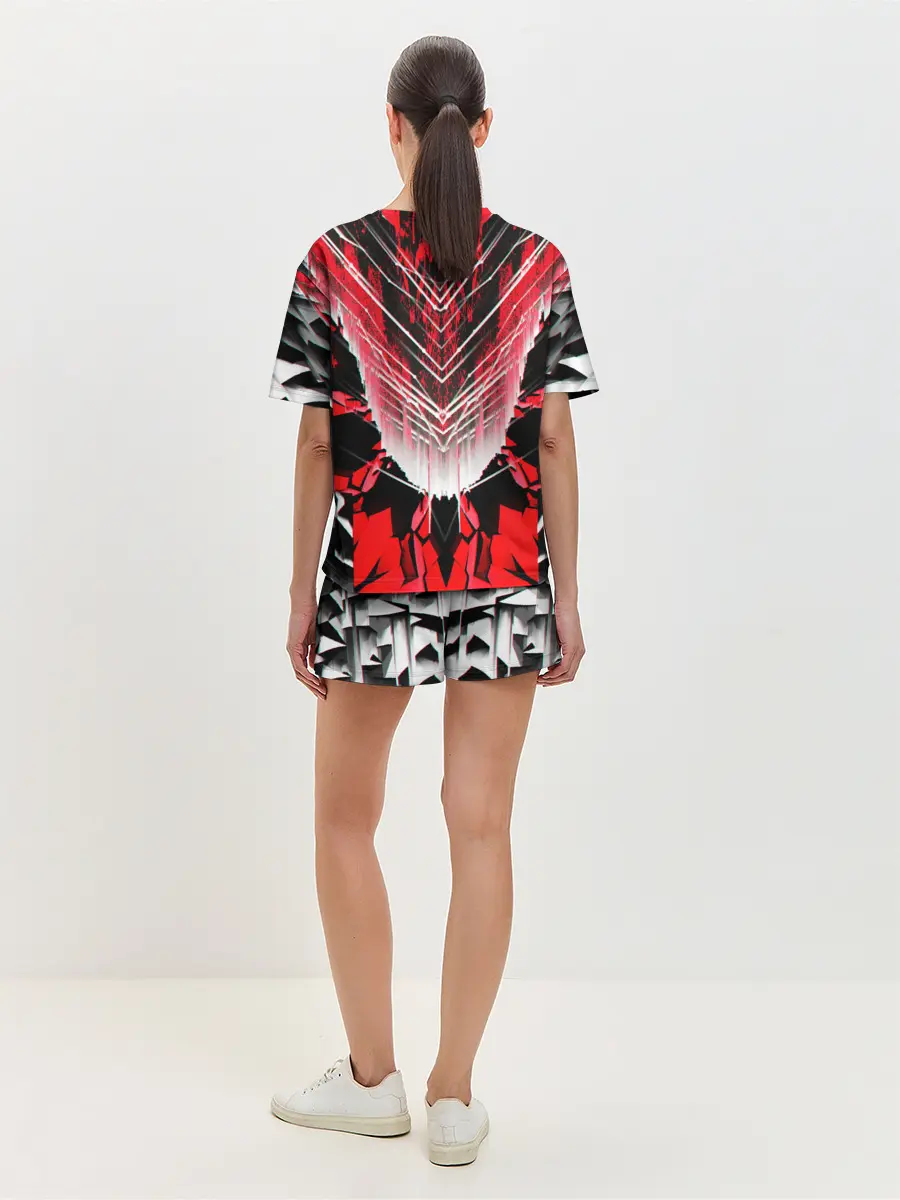 Женская пижама с шортами / STRIPES GEOMETRY