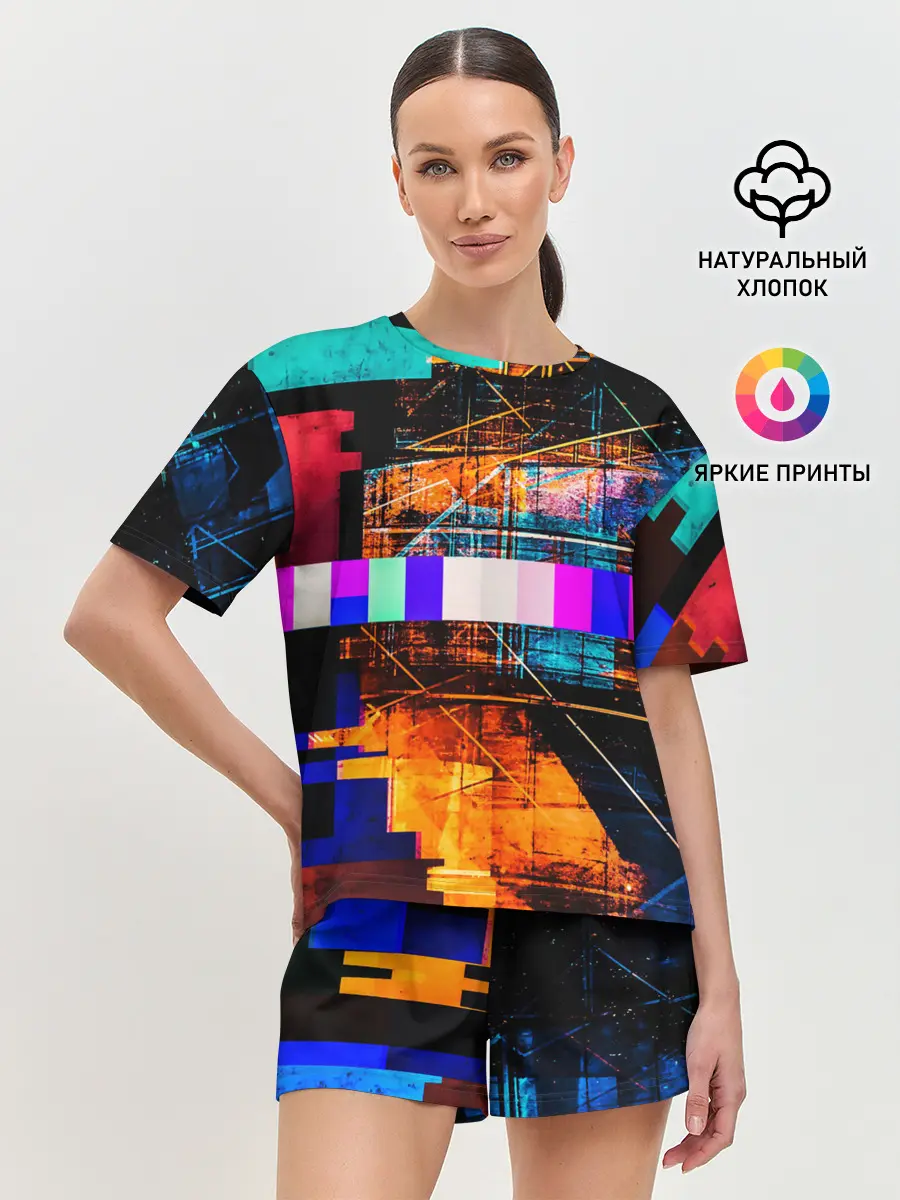 Женская пижама с шортами / ПОМЕХИ