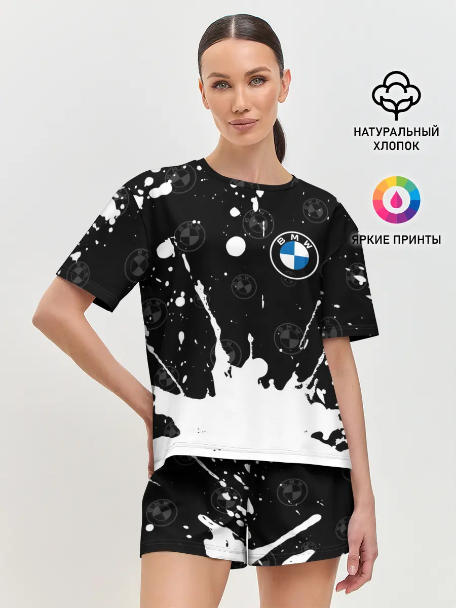Женская пижама с шортами / BMW / БМВ