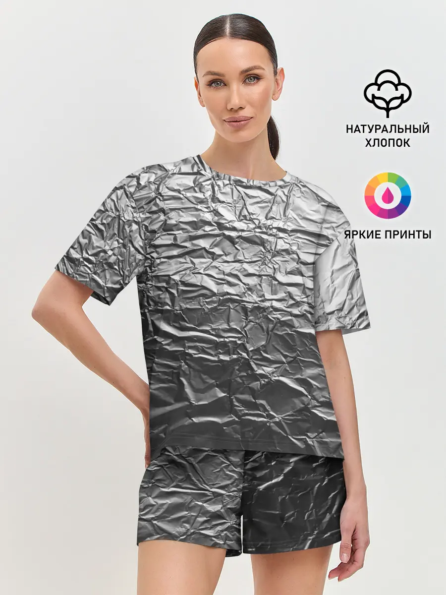 Женская пижама с шортами / Фольга