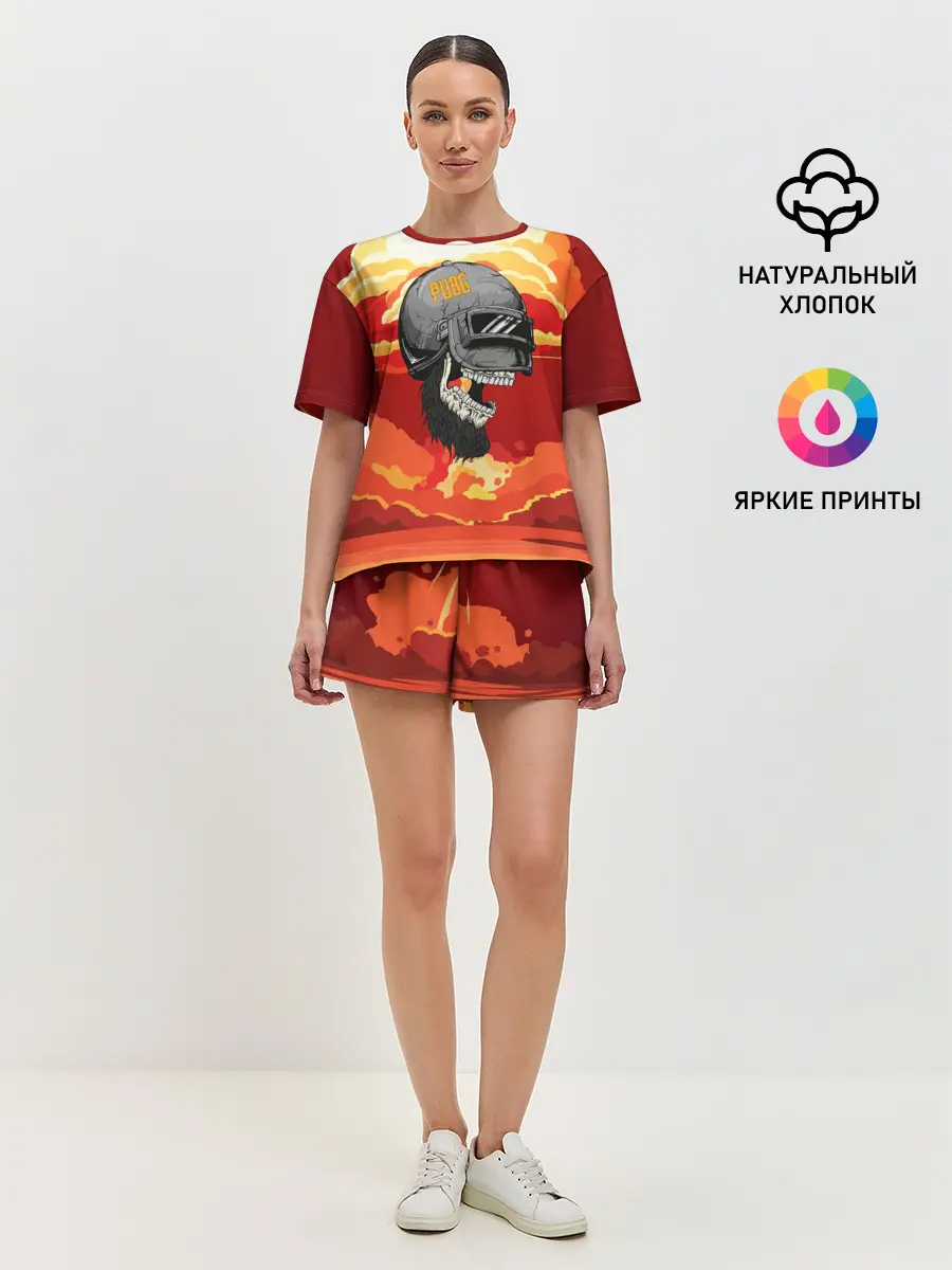 Женская пижама с шортами / PUBG Skull