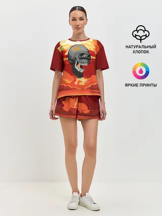 Женская пижама с шортами / PUBG Skull