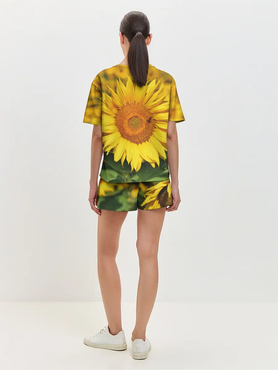 Женская пижама с шортами / Подсолнух