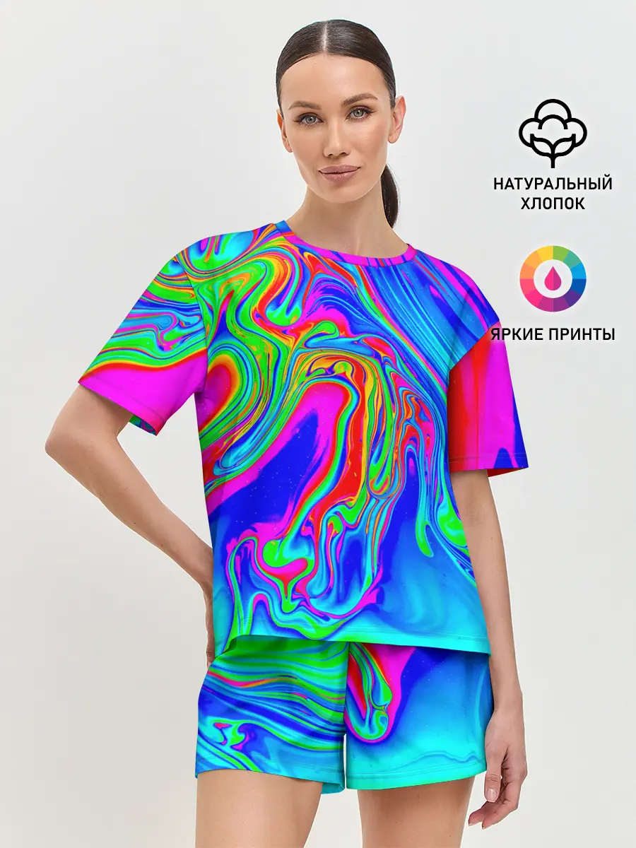 Женская пижама с шортами / Краска