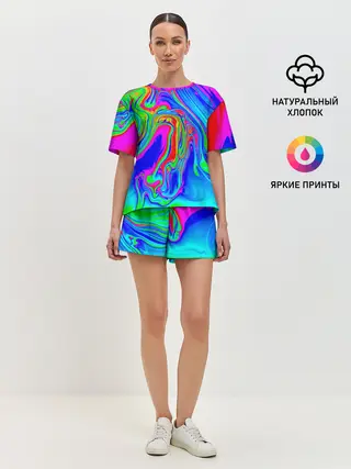 Женская пижама с шортами / Краска