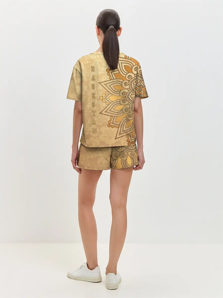 Женская пижама с шортами / Дагестан в золоте