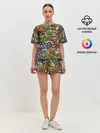 Женская пижама с шортами / Уличные граффити