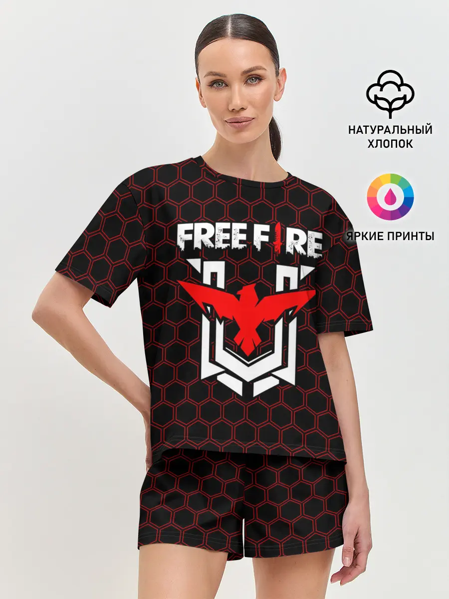 Женская пижама с шортами / FREE FIRE / ФРИ ФАЕР