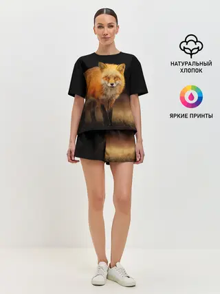 Женская пижама с шортами / Лиса