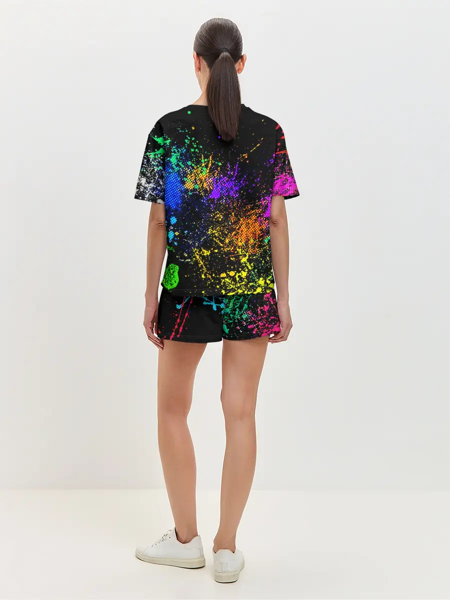 Женская пижама с шортами / БРЫЗКИ КРАСОК