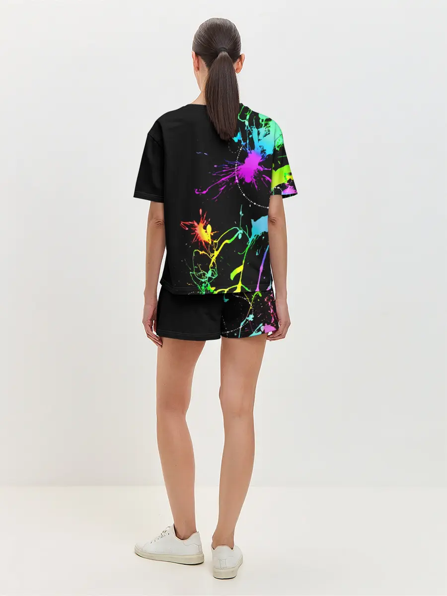 Женская пижама с шортами / НЕОНОВЫЕ КРАСКИ