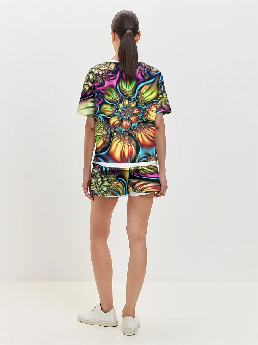 Женская пижама с шортами / Абстракция