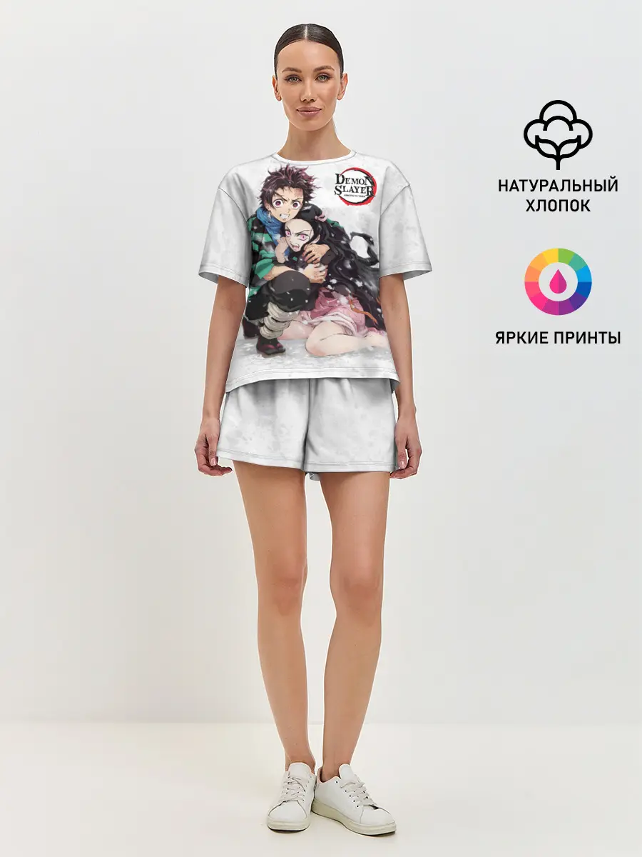 Женская пижама с шортами / Клинок, рассекающий демонов