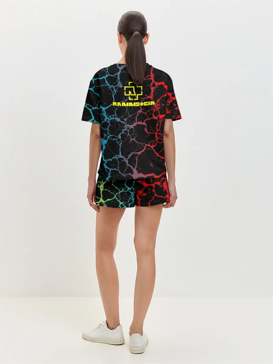 Женская пижама с шортами / Rammstein трещины