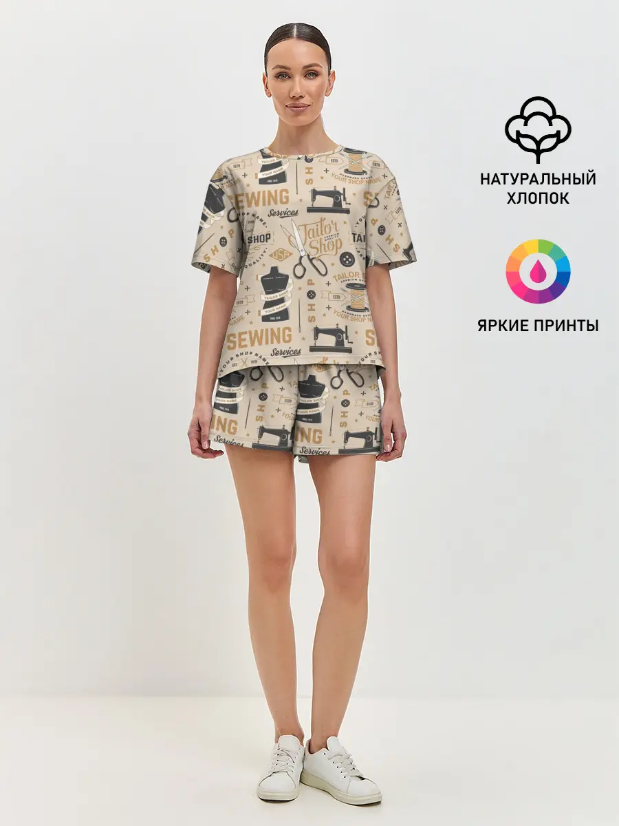 Женская пижама с шортами / sewing